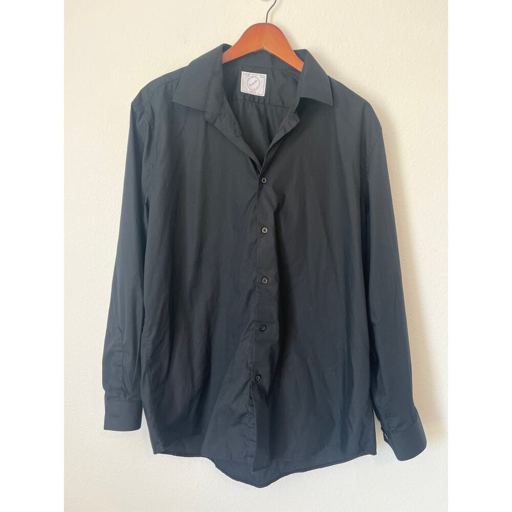 BESPOKE Black Slim Fit Long Sleeve Button Down Shirt